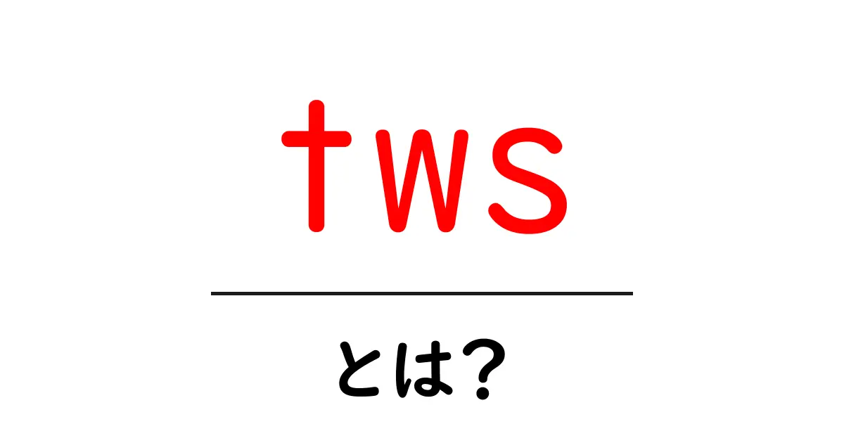 twsとは？初心者が押さえるべきポイントと選び方ガイド共起語・同意語・対義語も併せて解説！