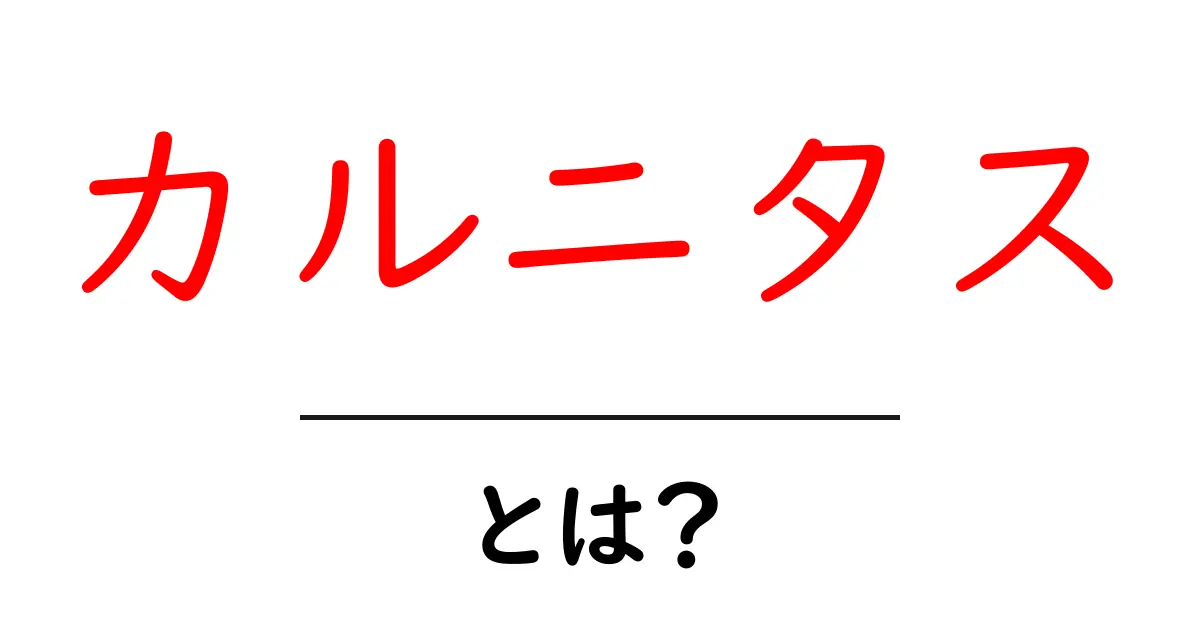 カルニタスとは？初心者にも分かる基礎ガイド共起語・同意語・対義語も併せて解説！