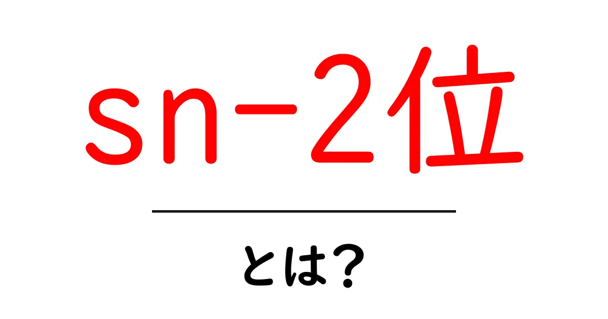 sn-2位とは?初心者向けに徹底解説—検索順位で2位を取るための基本とコツ共起語・同意語・対義語も併せて解説!