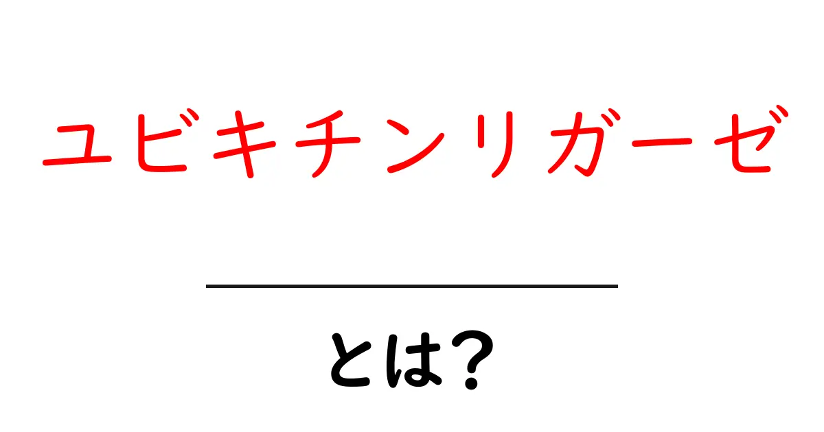 ユビキチンリガーゼとは?初心者向け解説と身近な例共起語・同意語・対義語も併せて解説!