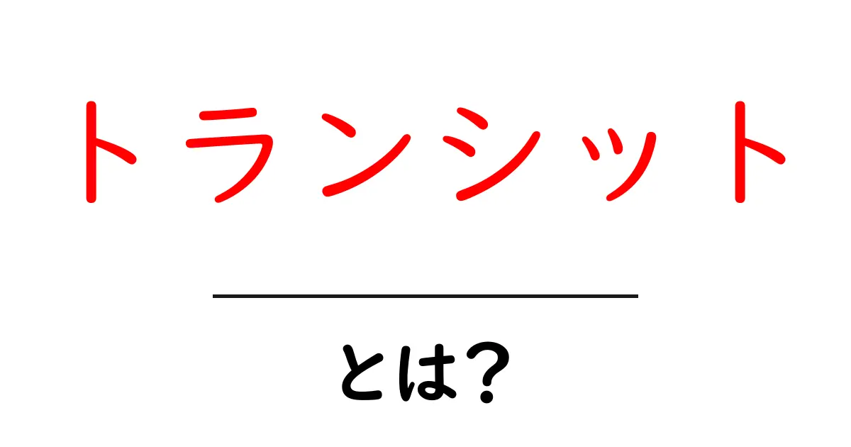 トランシットとは？初心者でも分かる基本と使い方ガイド共起語・同意語・対義語も併せて解説！
