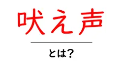 吠え声・とは？初心者のための犬の鳴き声解説と活用ガイド共起語・同意語・対義語も併せて解説！