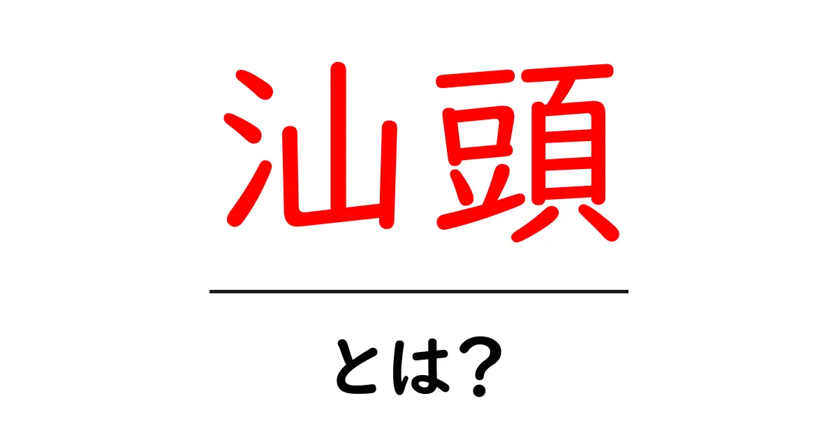 汕頭とは？初心者向けガイドで学ぶ基礎と魅力共起語・同意語・対義語も併せて解説！