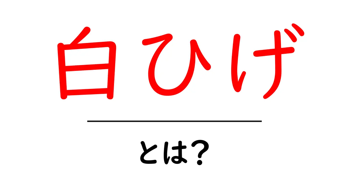 白ひげ・とは？を徹底解説：白ひげは誰か意味と使われ方共起語・同意語・対義語も併せて解説！