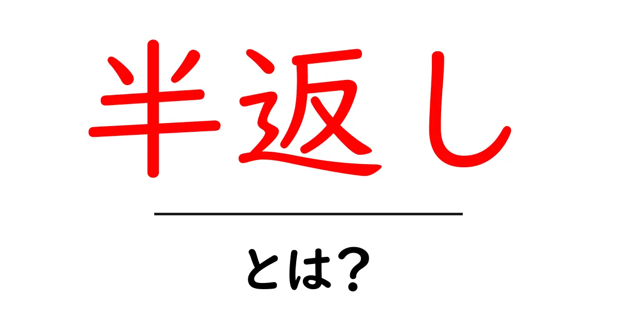 半返し・とは？初心者が知っておくべき基本と使い方ガイド共起語・同意語・対義語も併せて解説！
