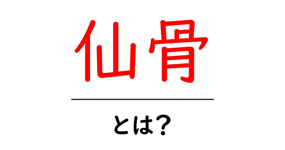 仙骨とは?初心者にも分かる体の骨の秘密と日常ケアのコツ共起語・同意語・対義語も併せて解説!