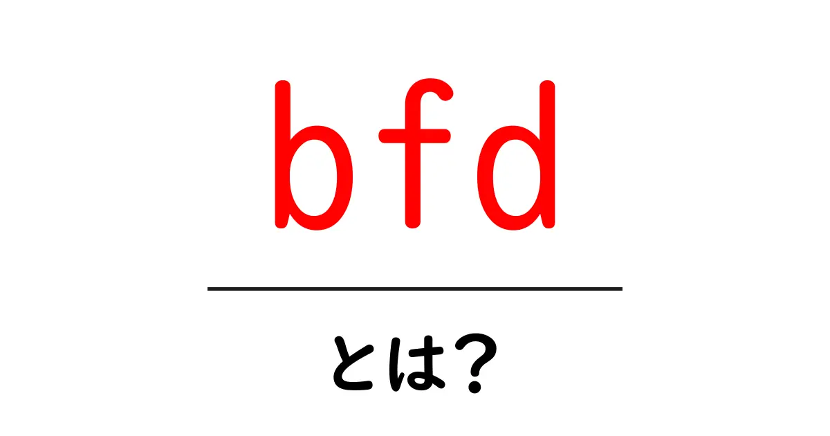 bfd・とは？初心者向けガイドで分かるBFDの基本と使い方共起語・同意語・対義語も併せて解説！