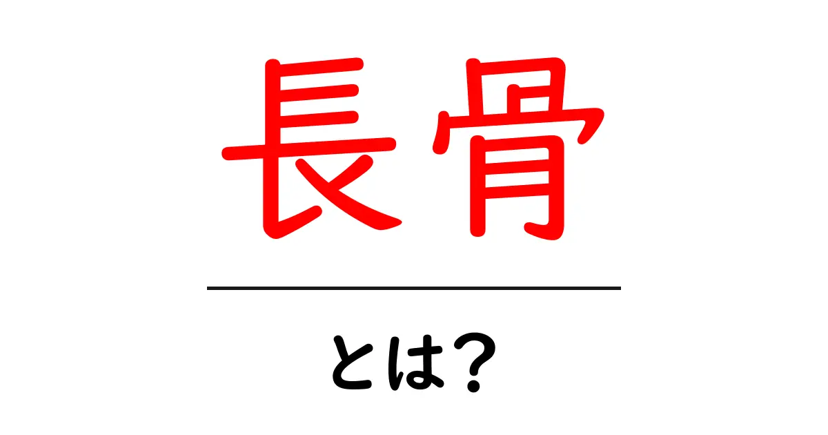 長骨・とは?初心者向けに解き明かす人体の長い骨の基本と役割共起語・同意語・対義語も併せて解説!