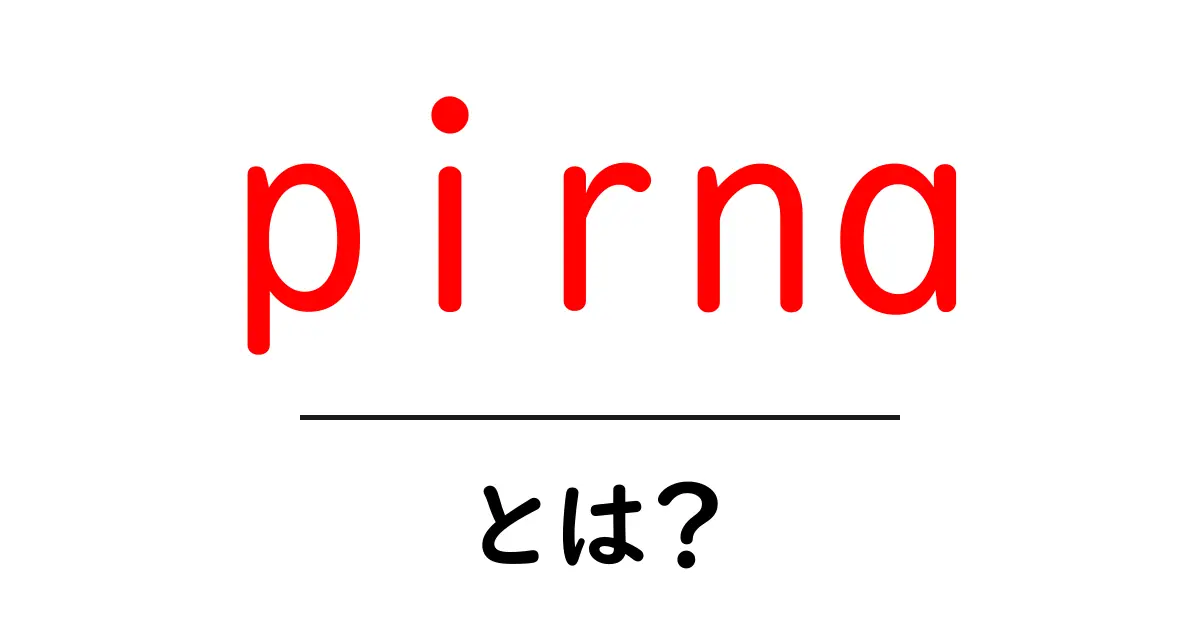 pirnaとは?初心者のためのやさしい解説ガイド共起語・同意語・対義語も併せて解説!