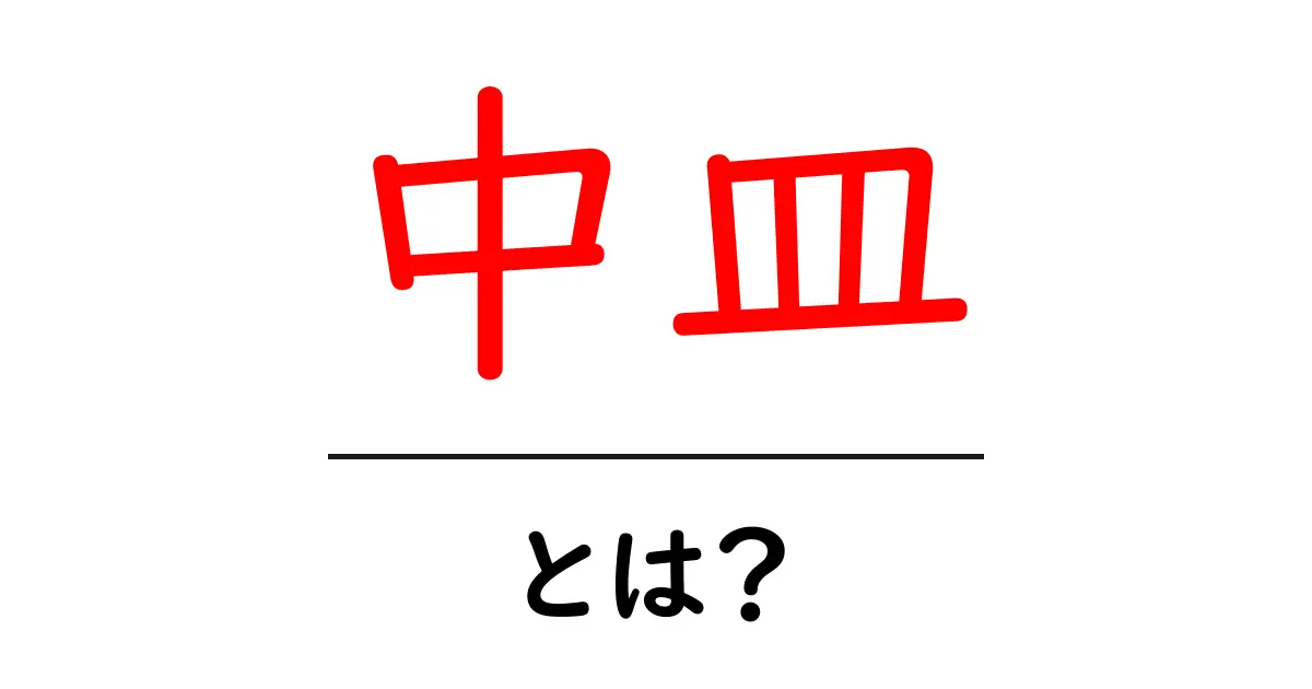 中皿・とは?初心者にもわかる基本と使い方ガイド共起語・同意語・対義語も併せて解説!
