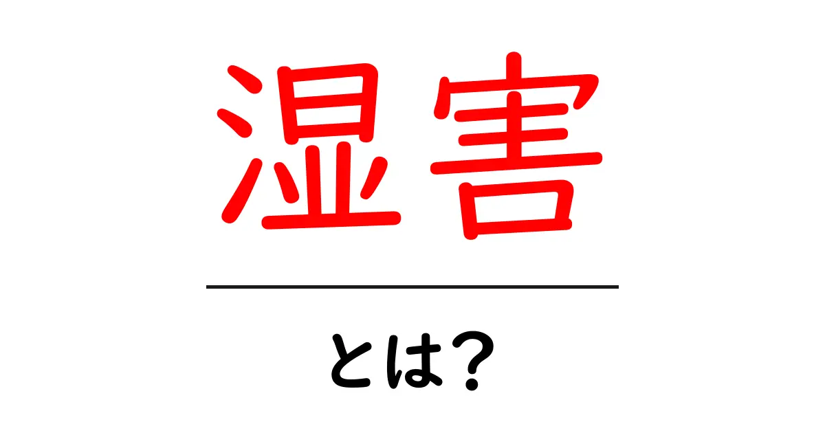 湿害・とは？初心者でも分かる基礎知識と身近な対策共起語・同意語・対義語も併せて解説！