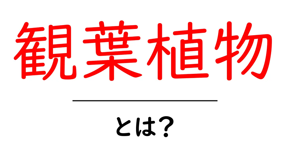 観葉植物・とは？初心者にもやさしい育て方と選び方ガイド共起語・同意語・対義語も併せて解説！