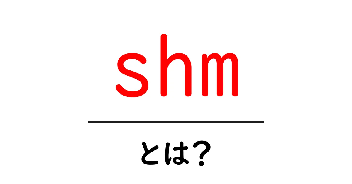 shmとは?初心者でもわかる共有メモリの解説共起語・同意語・対義語も併せて解説!