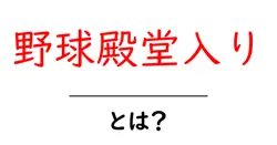 野球殿堂入りとは？初心者にも分かる仕組みと意味を徹底解説共起語・同意語・対義語も併せて解説！