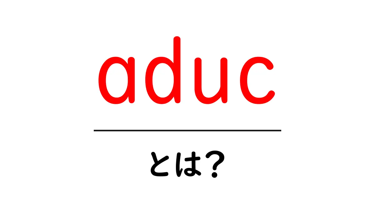 aducとは？初心者にも分かる基本ガイドとSEO活用のコツ共起語・同意語・対義語も併せて解説！