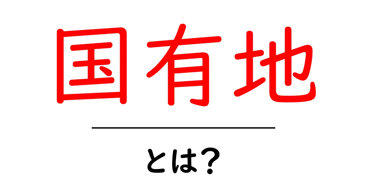 国有地・とは?初心者にも分かる解説とポイント共起語・同意語・対義語も併せて解説!
