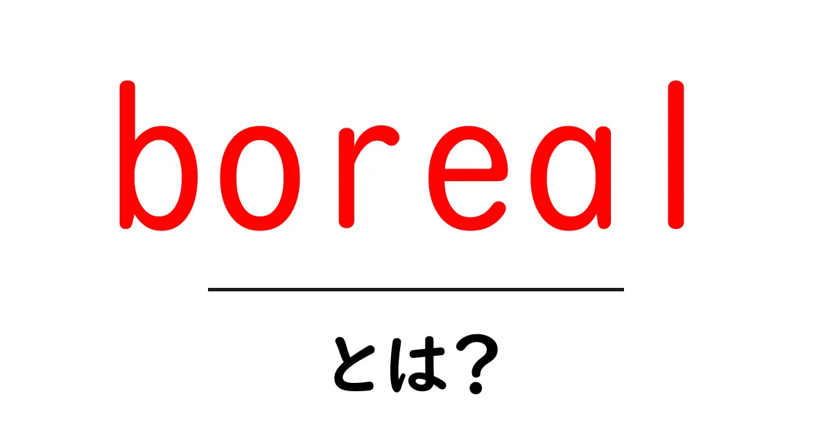 borealとは？初心者にもわかる意味と特徴を徹底解説！共起語・同意語・対義語も併せて解説！