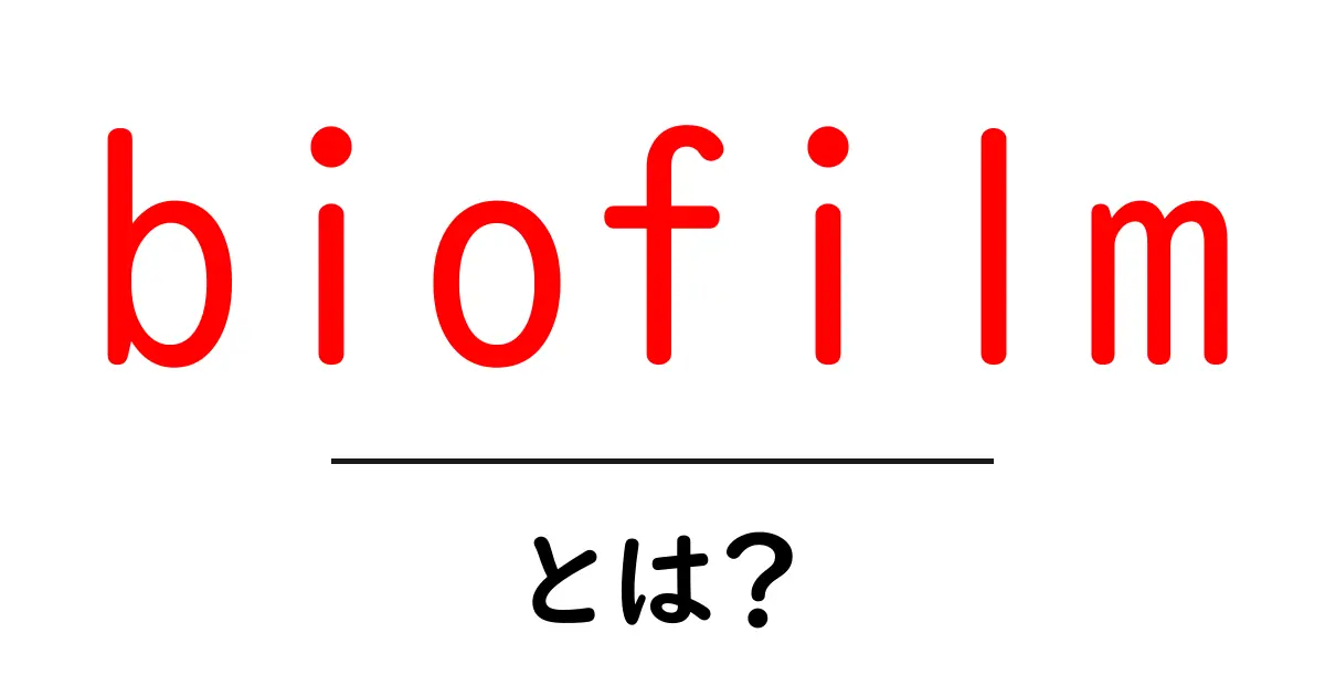 biofilm・とは？初心者にもわかる基礎解説共起語・同意語・対義語も併せて解説！