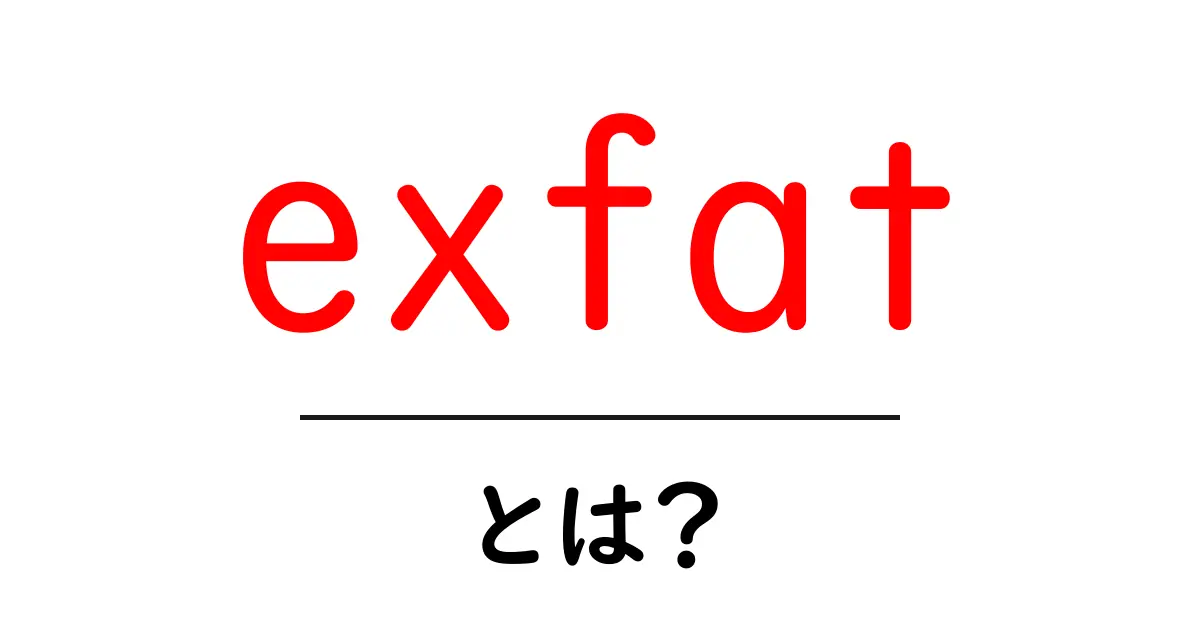 exfatとは？初心者のための基本と使い方ガイド共起語・同意語・対義語も併せて解説！