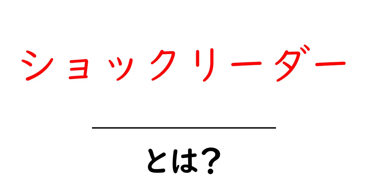 ショックリーダー・とは？初心者が知っておく基本と選び方の完全ガイド共起語・同意語・対義語も併せて解説！