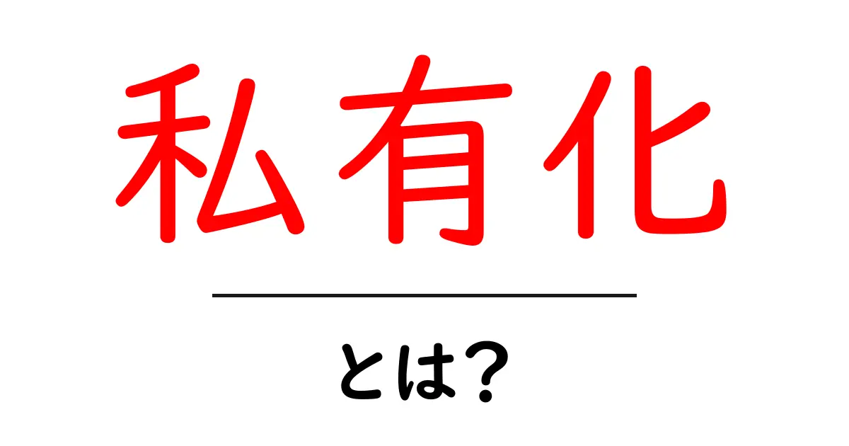 私有化とは？初心者にもわかる基本と事例共起語・同意語・対義語も併せて解説！