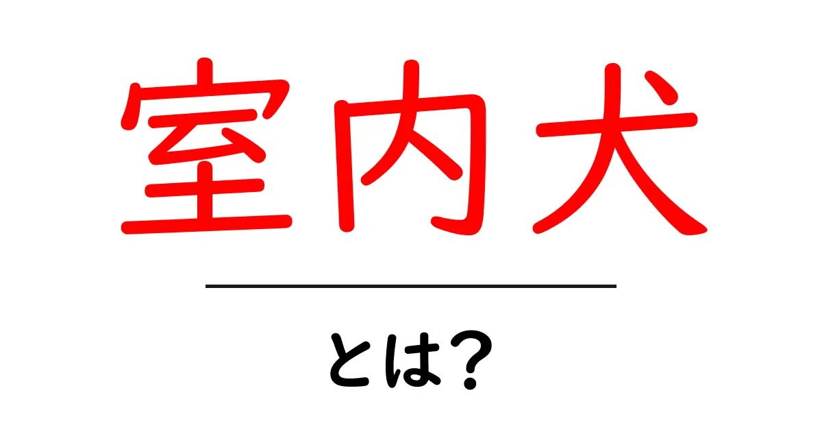 室内犬・とは?初心者にもわかる飼い方と特徴ガイド共起語・同意語・対義語も併せて解説!