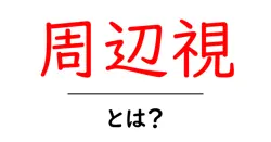 周辺視とは？初心者向けに分かる周囲の視界の仕組みと重要性共起語・同意語・対義語も併せて解説！