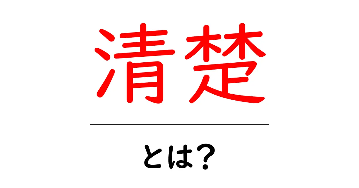 清楚とは?初心者のための意味と使い方ガイド共起語・同意語・対義語も併せて解説!