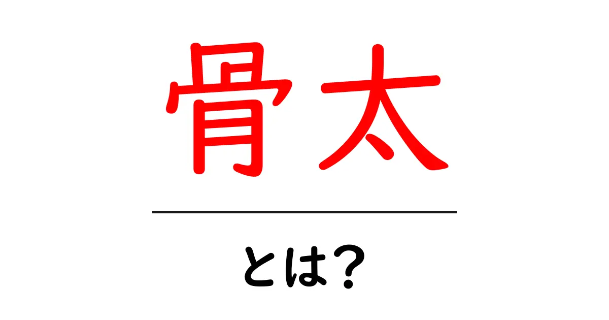 骨太・とは？初心者にも分かる骨太な考え方の基本ガイド共起語・同意語・対義語も併せて解説！