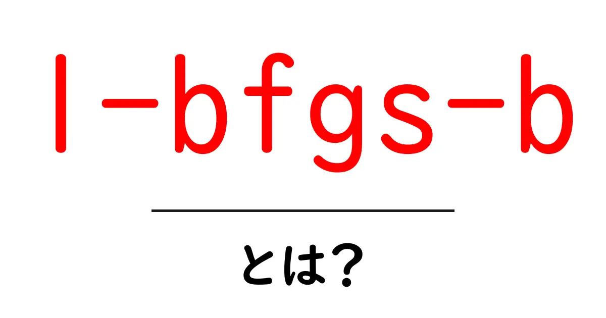 l-bfgs-bとは?初心者でも分かる使い方と仕組みの解説共起語・同意語・対義語も併せて解説!