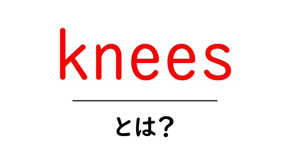 kneesとは?初心者にもわかるkneesの意味・仕組み・ケア方法共起語・同意語・対義語も併せて解説!