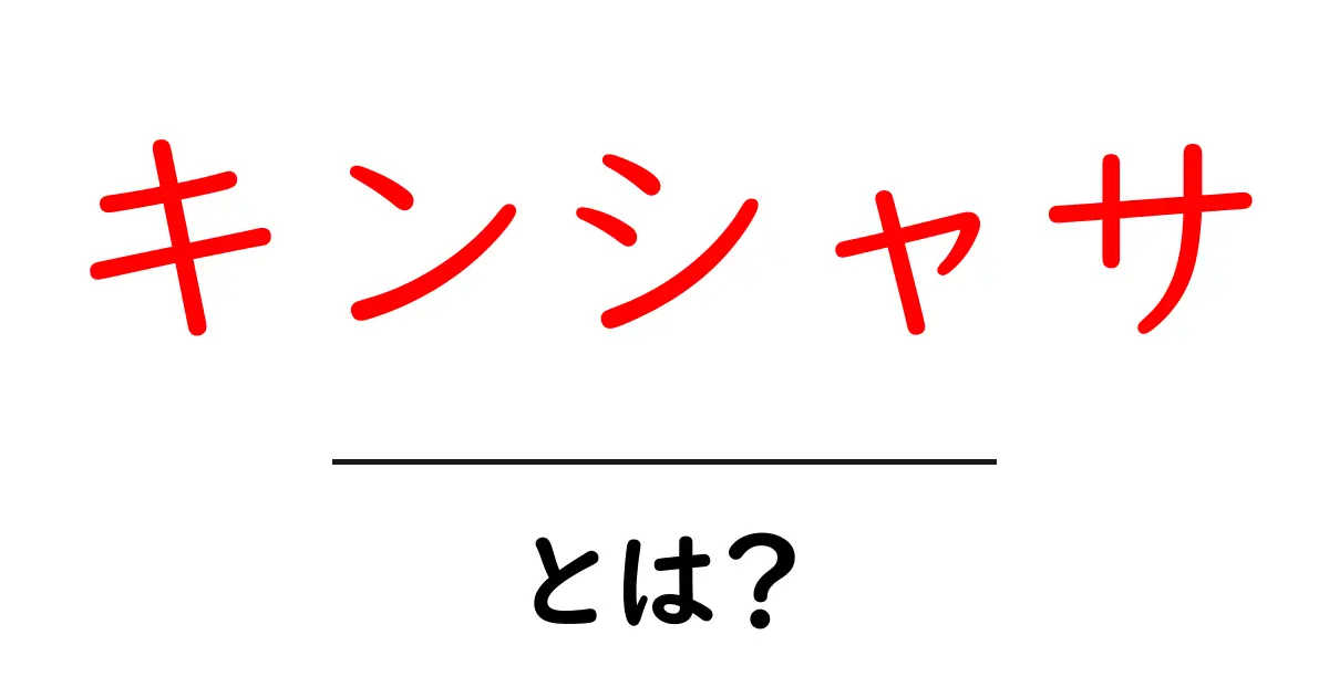 キンシャサ・とは?初心者にも分かる世界の都市ガイド共起語・同意語・対義語も併せて解説!