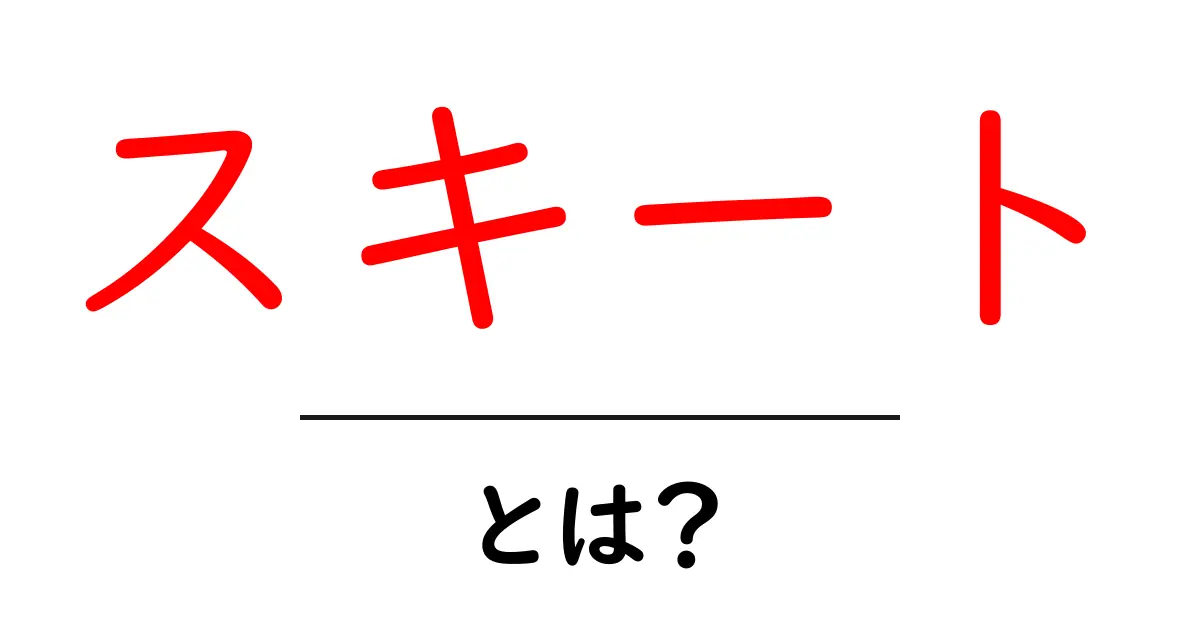 スキートとは？初心者向けの基本と始め方をやさしく解説共起語・同意語・対義語も併せて解説！