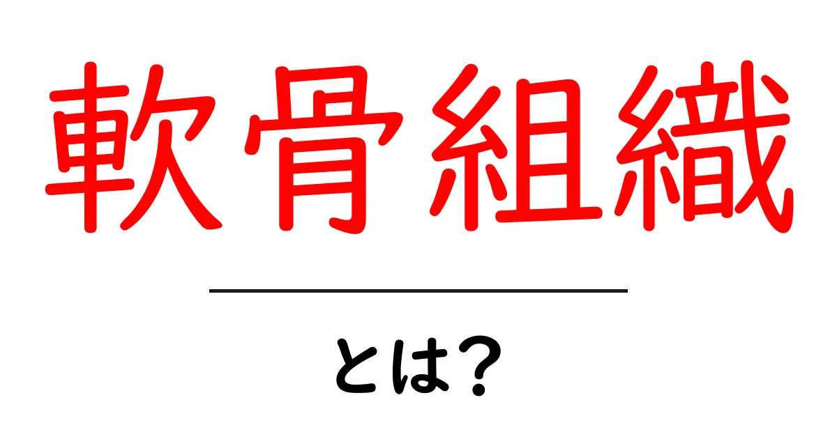 軟骨組織・とは?初心者にも分かる解説共起語・同意語・対義語も併せて解説!