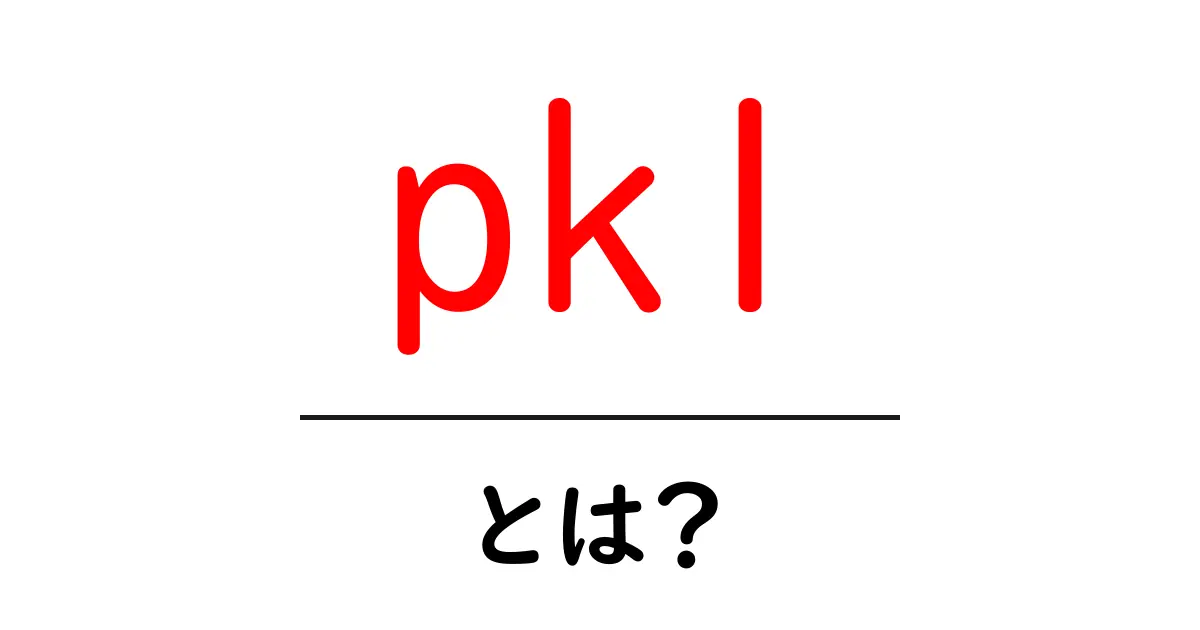 pkl・とは？初心者でもわかる基礎ガイド共起語・同意語・対義語も併せて解説！