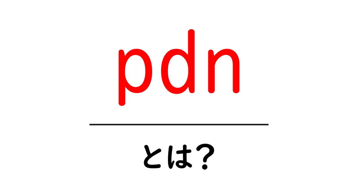 pdn・とは?初心者が知るべき意味と使い方ガイド共起語・同意語・対義語も併せて解説!