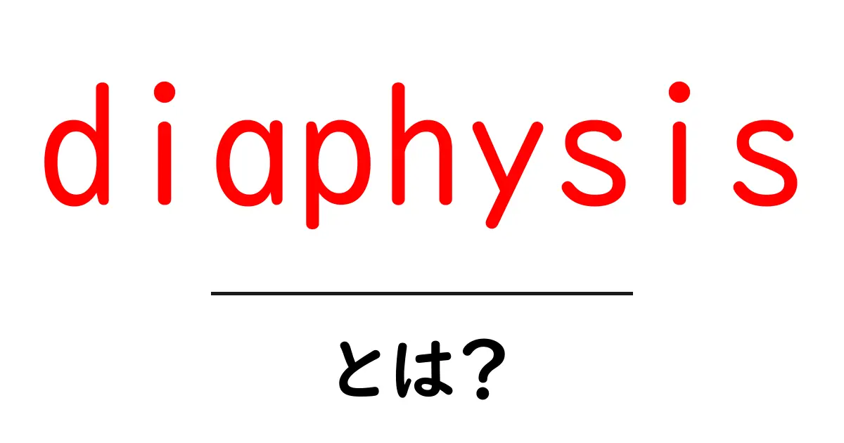 diaphysisとは？長い骨の芯をやさしく解説する入門ガイド共起語・同意語・対義語も併せて解説！
