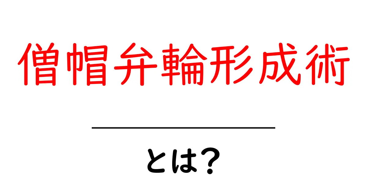 僧帽弁輪形成術とは？手術のしくみと回復のポイントをやさしく解説共起語・同意語・対義語も併せて解説！