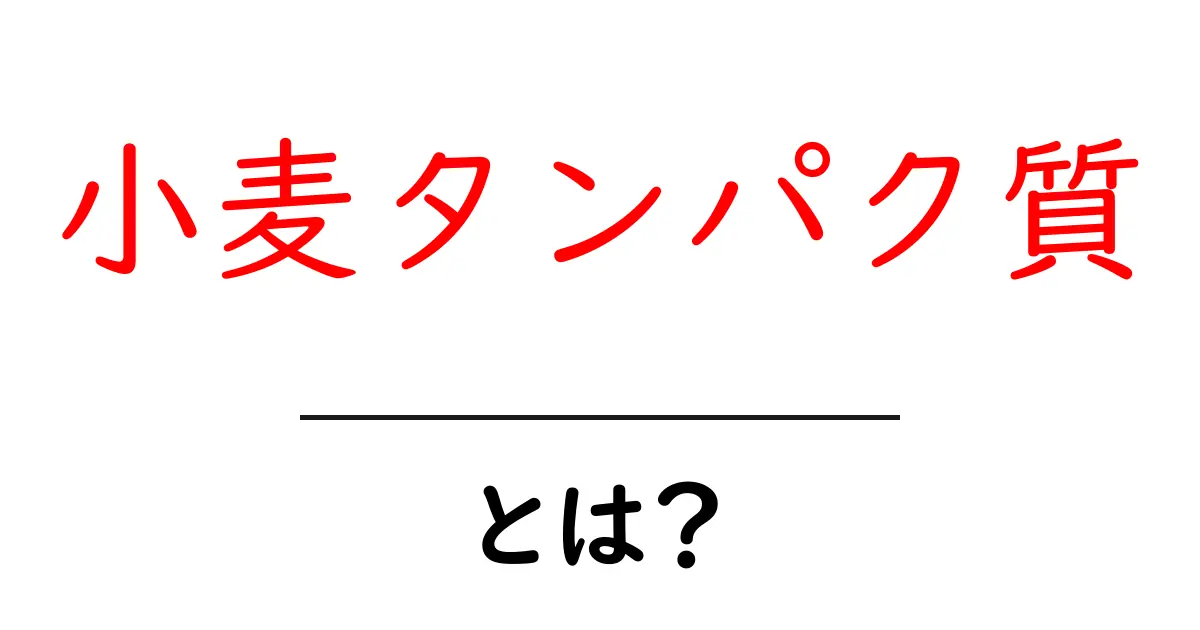小麦タンパク質とは？初心者向けガイドで分かる基礎と使い方共起語・同意語・対義語も併せて解説！