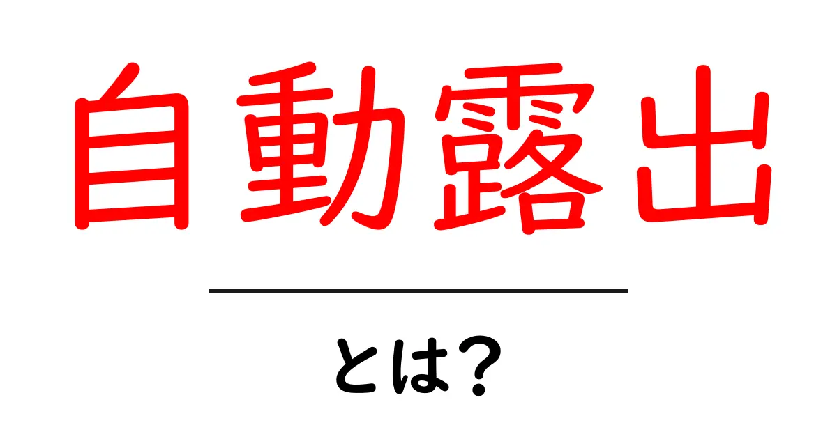 自動露出とは?初心者にも分かる写真用語の解説共起語・同意語・対義語も併せて解説!
