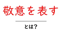 敬意を表す・とは?初心者にもわかる解説ガイド共起語・同意語・対義語も併せて解説!