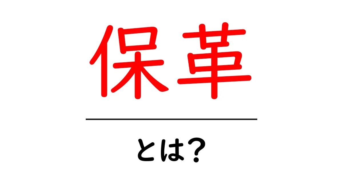 保革・とは？初心者にも分かる基礎解説とSEO活用ガイド共起語・同意語・対義語も併せて解説！