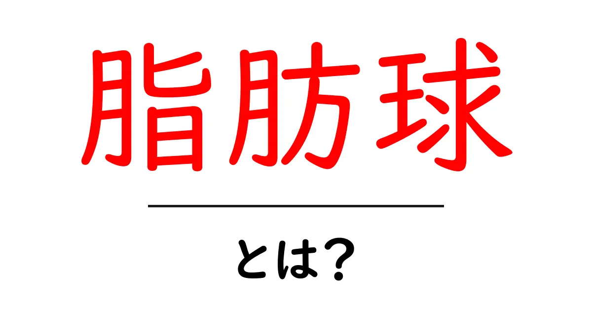 脂肪球・とは？初心者にもわかる脂肪球の意味と役割をやさしく解説共起語・同意語・対義語も併せて解説！