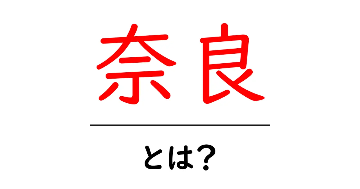 奈良・とは？初心者向けガイド: 奈良の基本と魅力をやさしく解説共起語・同意語・対義語も併せて解説！