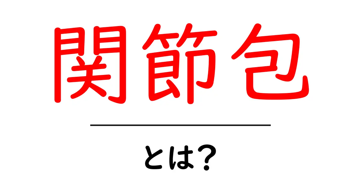 関節包とは?初心者にもわかる関節を守る膜の基本共起語・同意語・対義語も併せて解説!