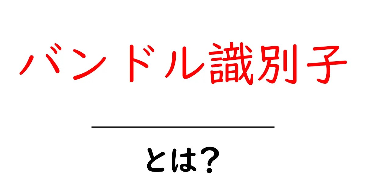 バンドル識別子とは？初心者でも分かる解説と実例共起語・同意語・対義語も併せて解説！