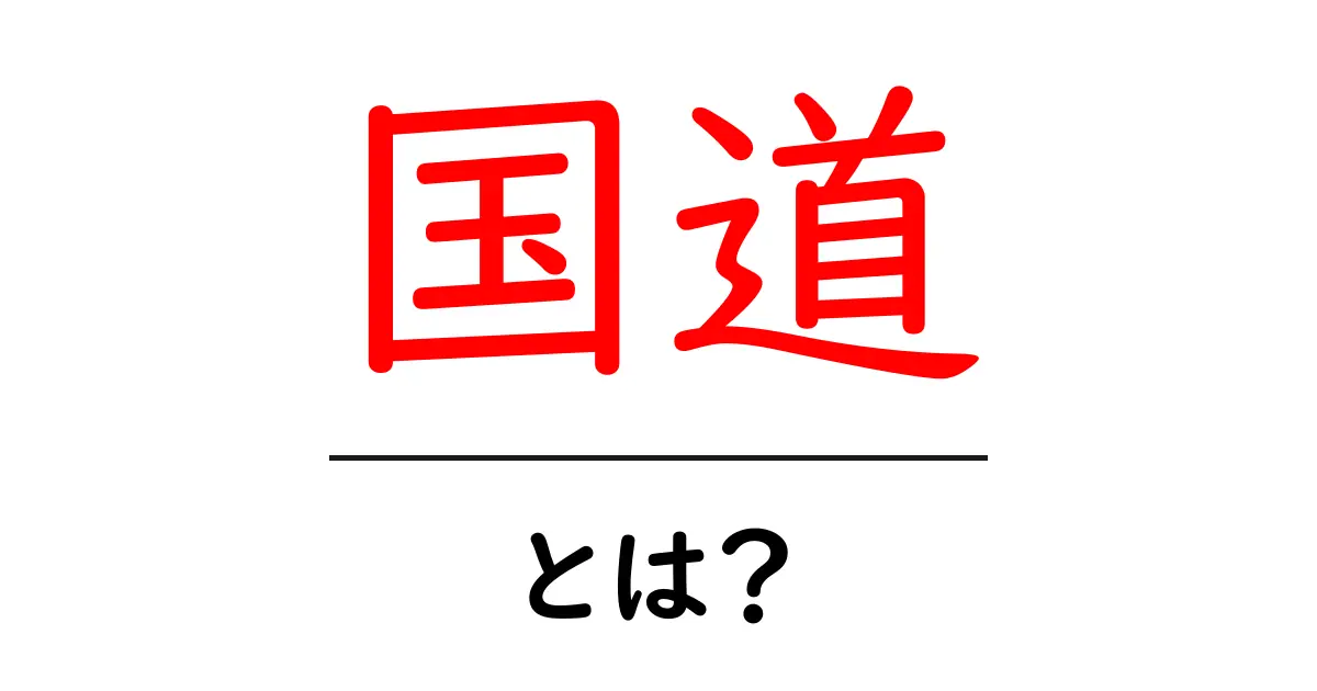 国道とは?初心者が押さえるべき基本ポイントと使い方共起語・同意語・対義語も併せて解説!