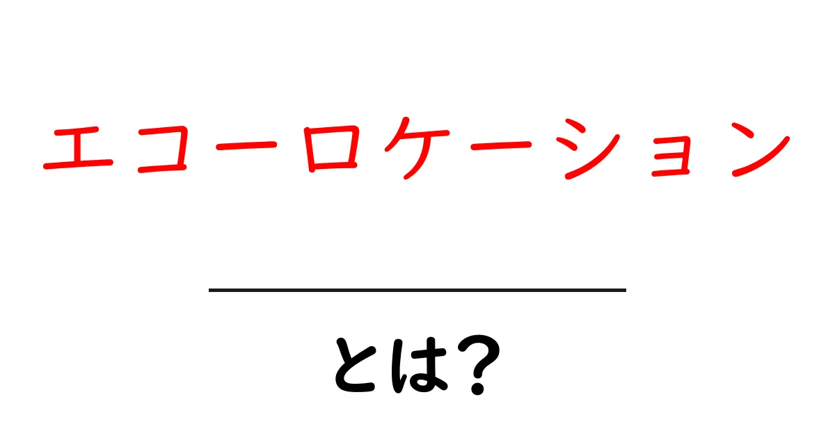 エコーロケーションとは？初心者にも分かる仕組みと身近な活用のガイド共起語・同意語・対義語も併せて解説！
