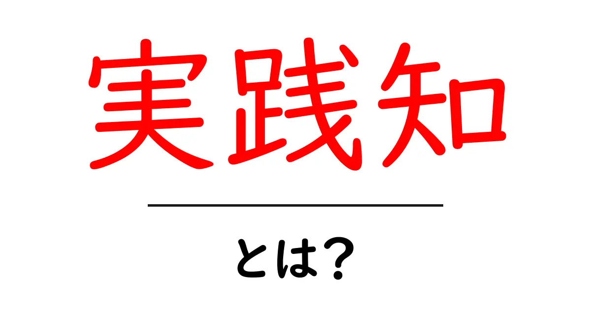 実践知・とは？初心者にもわかる実践知の意味と使い方ガイド共起語・同意語・対義語も併せて解説！