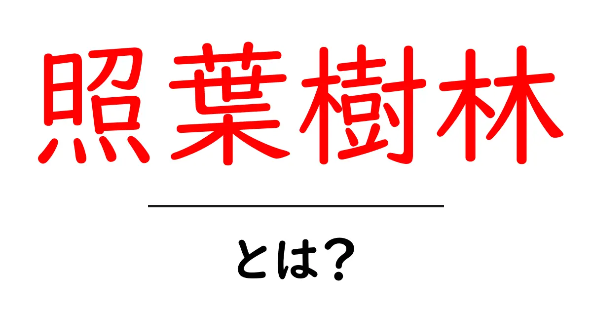 照葉樹林とは?初心者にもわかる特徴・生態・見分け方共起語・同意語・対義語も併せて解説!